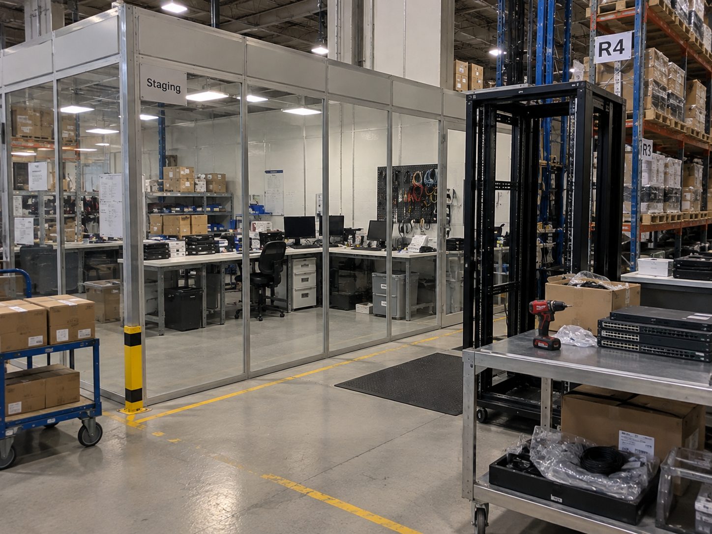 Owned logistics hub staging