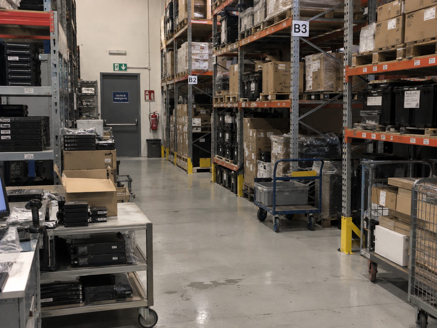 goods-in and inspection area